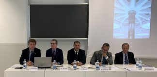 Antonio Rossi, sottosegretario regionale, alla presentazione a Lecco del Laboratorio Nervi del Politecnico.
