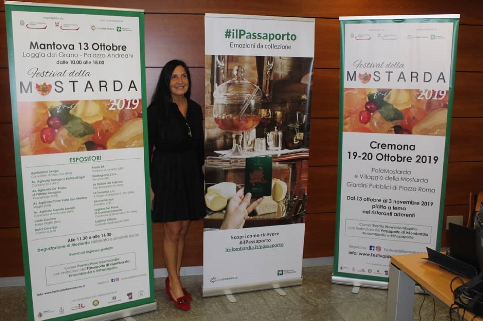 L'assessore Lara Magoni alla presentazione della quinta edizione del Festival della mostarda.