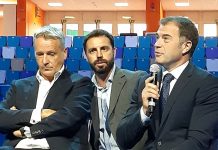 Un momento dell'intervento del sottosegretario alla Presidenza della Regione Lombardia con delega ai Grandi eventi sportivi, Antonio Rossi. Di fianco a lui il Ceo di ATP, Chris Kermode.