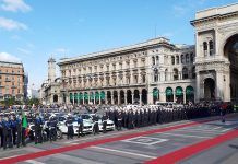 Polizia Locale di Milano. L'assessore Stefano Bolognini ha presenziato su delega del Governatore Fontana alla Cerimonia per i 159 anni dalla fondazione del Corpo.