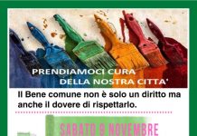 Al via sabato 9 novembre l'iniziativa 'Prendiamoci cura della nostra città'.
