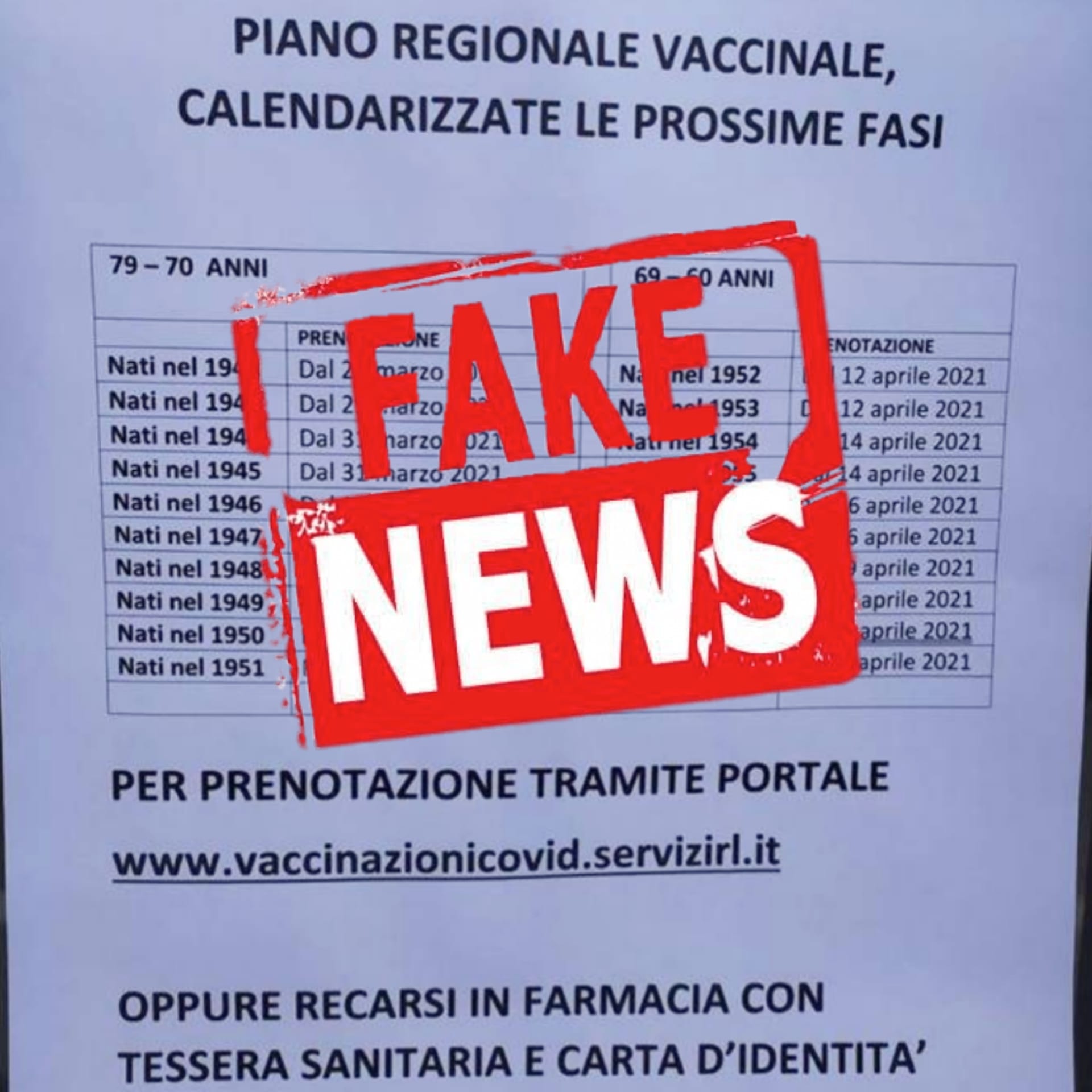 fake news vaccini