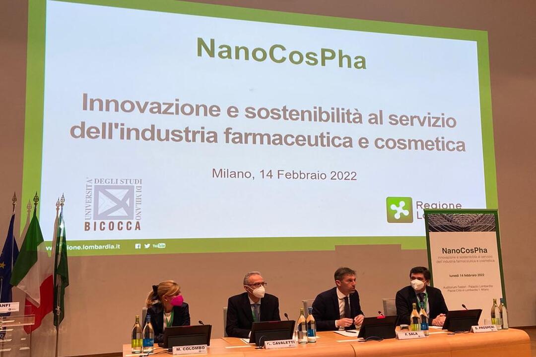 Fabrizio Sala alla presentazione di Con NanoCosPha, piattaforma di ricerca per le nanotecnologie