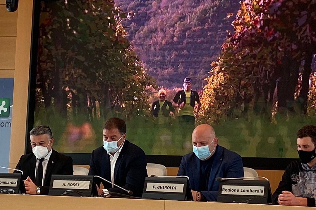Antonio Rossi alla presentazione della Wine Trail 2022