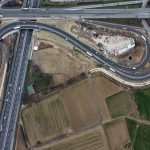 Lo svincolo di Dalmine, in provincia di Bergamo, visto dall'alto: lo sblocco dei cantieri è al centro del convegno 'Lombardia 2030'