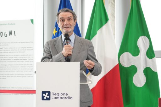 Presidente di Regione Lombardia Attilio Fontana. Foto utilizzata per l'annuncio dei premiati Rosa Camuna edizione 2025