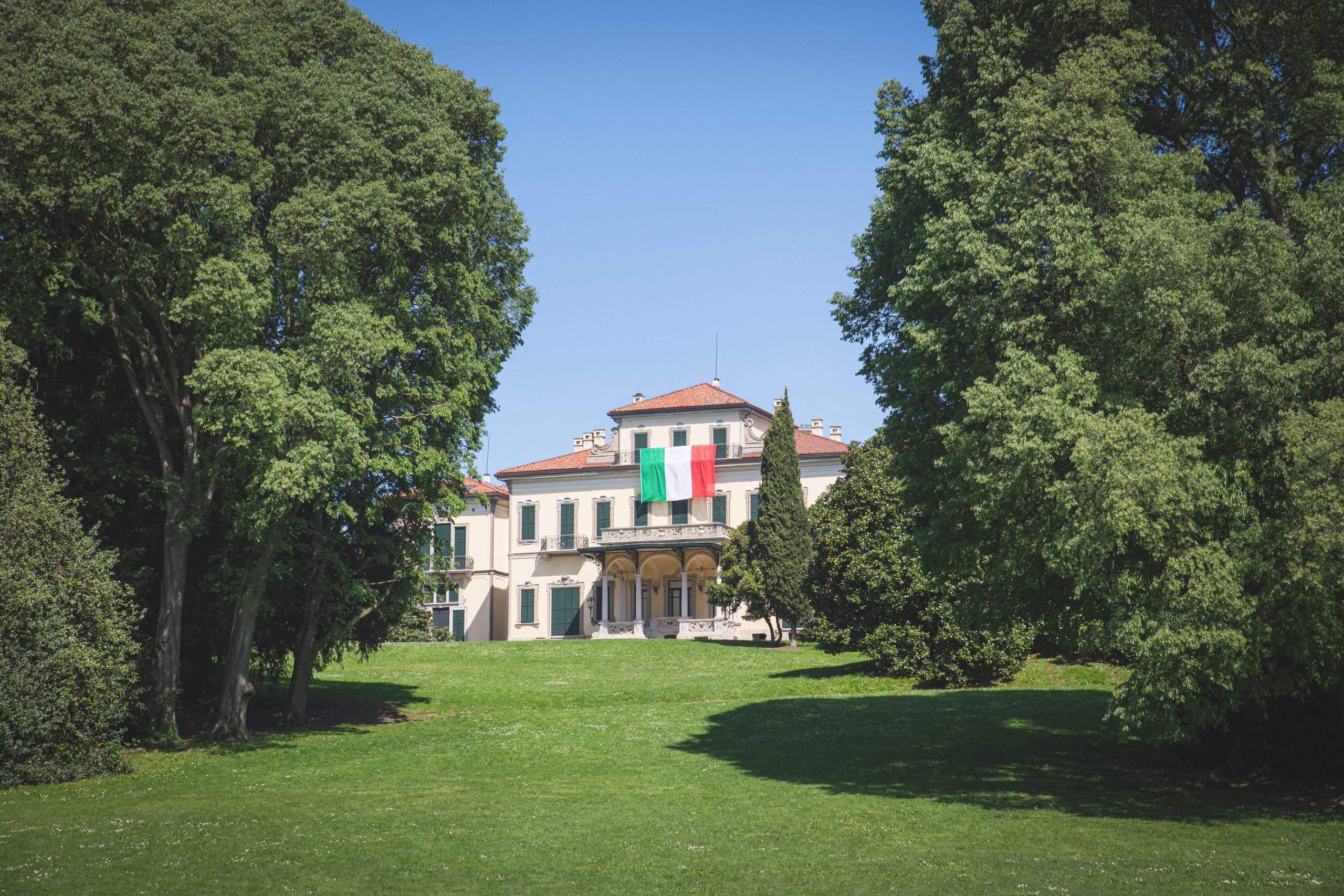 Uno scatto di Villa Borromeo d’Adda, ad Arcore, in provincia di Monza e Brianza: la storica residenza è coinvolta nell’iniziativa ‘Ville Aperte 2025’ in Lombardia