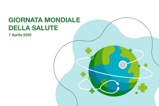 Il materiale informativo di Regione Lombardia per la Giornata Mondiale della Salute 2025 prevista per il 7 aprile che ritrae la Terra stilizzata