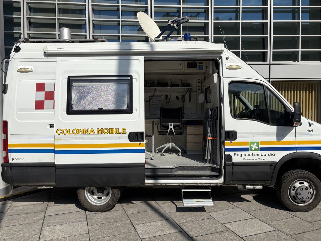 Presentata a Palazzo Lombardia la nuova Colonna Mobile Regionale della Protezione Civile: in foto un automezzo coinvolto