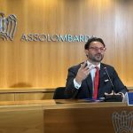 Il presidente di Regione Lombardia, Attilio Fontana, ha fatto gli auguri al neo eletto presidente di Assolombarda, Alvise Biffi, nella 'Foto ANSA'