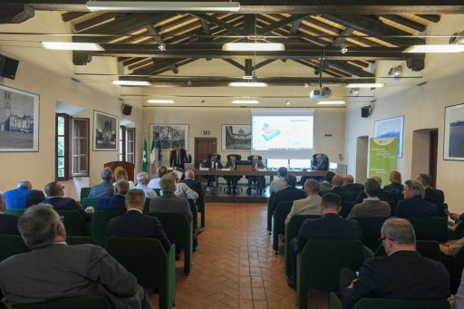 Platea tour Qui puoi Lodi ritratta da dietro. Foto utilizzata in occasione dell'articolo sul sostegno della regione al sistema economico produttivo di Lodi