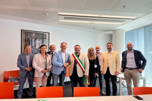 I partecipanti alla firma del protocollo d'intesa tra Regione e Comune di Sabbioneta