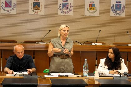 L’assessore regionale alle Infrastrutture, Claudia Maria Terzi, intervenuto alla presentazione della variante Idro-Vestone