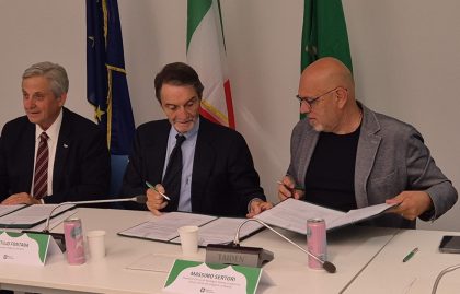 Il presidente Fontana e l'assessore Sertori firmano l'Accordo di Regione Lombardia con RSE Spa in materia di energia