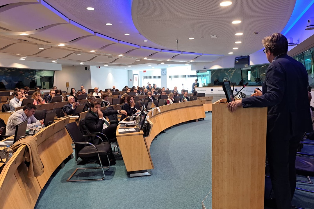 In foto l’assessore regionale allo Sviluppo economico, Guido Guidesi, a Bruxelles per gli incontri con l’Ue