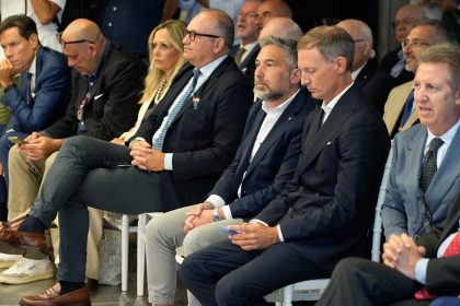 L’assessore ai Trasporti e Mobilita sostenibile, Franco Lucente, e il presidente del consiglio regionale della Lombardia, Federico Romani, hanno partecipato alla conferenza stampa di presentazione dell'edizione 2025 del Gran Premio d'Italia di Formula Uno in programma domenica 7 settembre 2025 a Monza