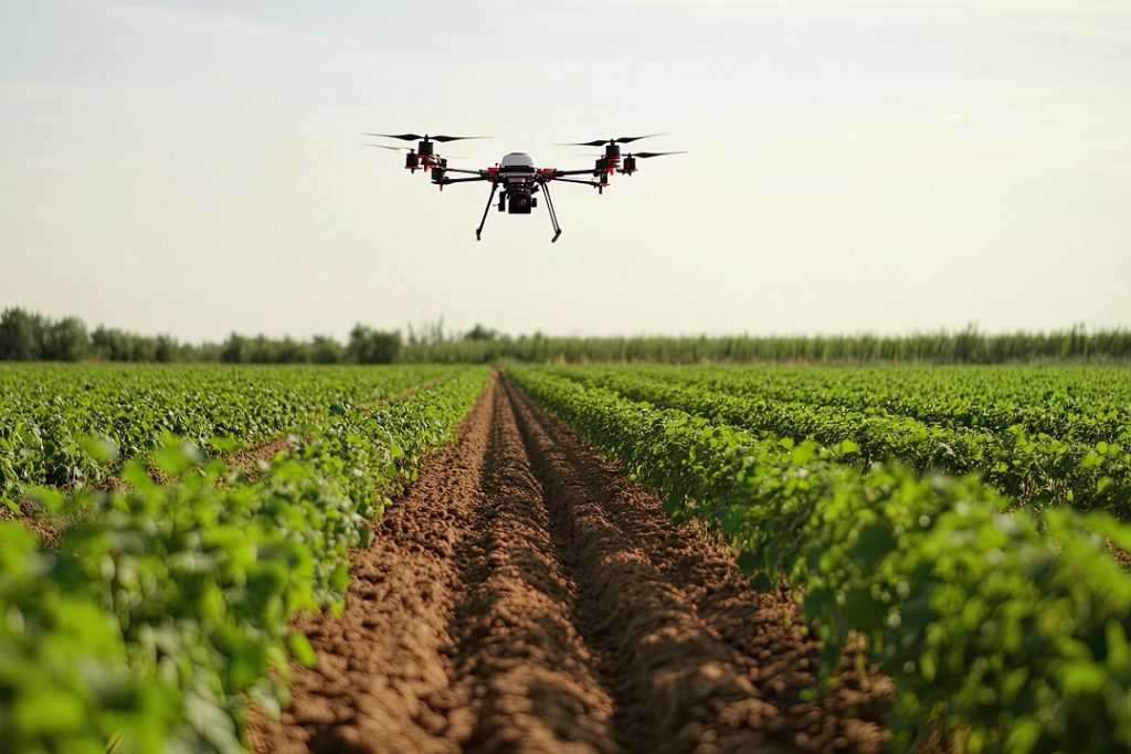 foto dell'uso di droni in agricoltura per dare idea innovazione al centro di forum sviluppo sostenibile di lodi
