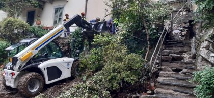 La colonna mobile di Regione Lombardia interviene per aiutare la popolazione colpita dal maltempo in provincia di Como