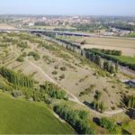 un'immagine dell'ex-discarica di vizzolo predabissi dall'alto attualmente in gestione post operativa