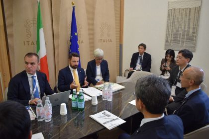 L’assessore regionale alla Casa e Housing sociale, Paolo Franco, in visita istituzionale a Expo Osaka durante la missione della Lombardia in Giappone