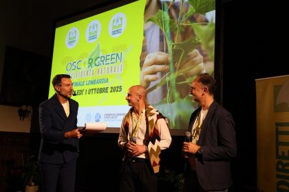 L'assessore Beduschi alla premiazione degli Oscar Green 2025 di Coldiretti Lombardia