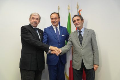 Il presidente della Regione Lombardia, Attilio Fontana, ha partecipato a Torino agli 'Stati generali della Logistica del Nord Ovest' con i presidenti delle Regioni Piemonte (Alberto Cirio) e Liguria (Marco Bucci)