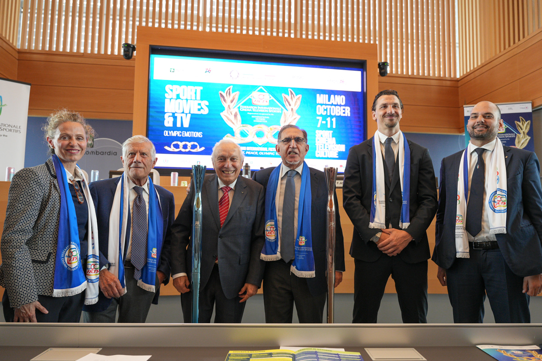 Un momento della presentazione di sports movie tv 2025