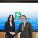 Il presidente della Regione Lombardia, Attilio Fontana, e il nuovo assessore regionale al Turismo, Debora Massari, durante la conferenza stampa di presentazione di quest’ultima