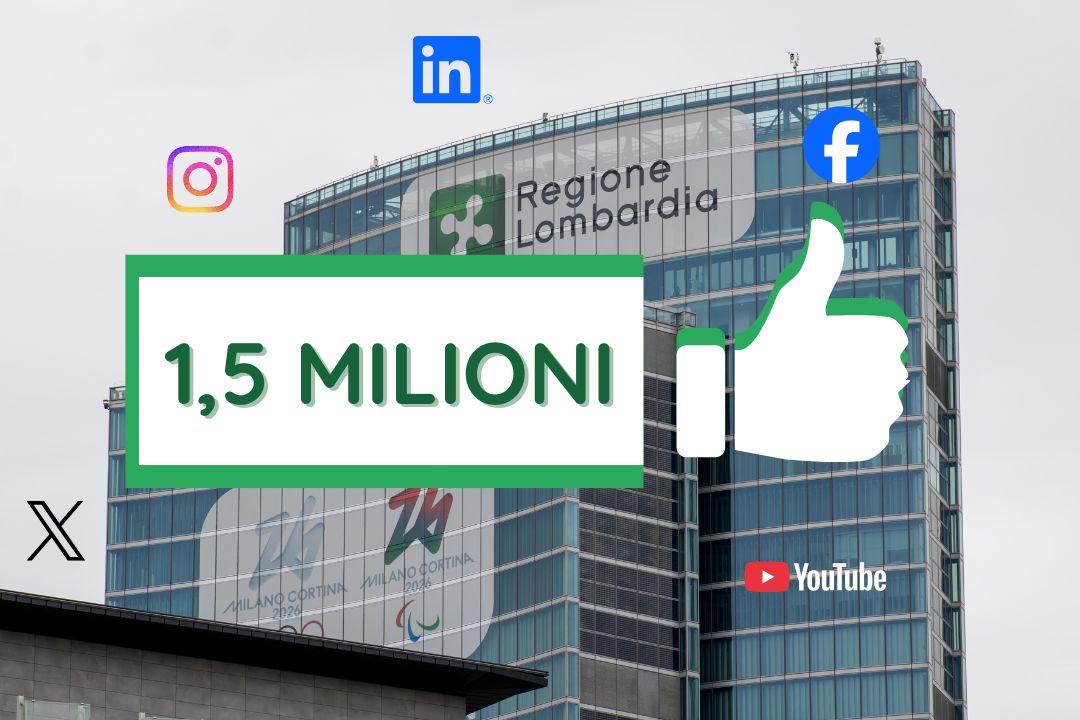 Regione Lombardia supera il milione e cinquecentomila follower sui social e crescerà ancora con le Olimpiadi Milano Cortina 2026
