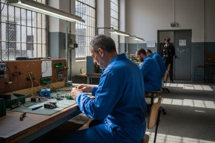 In foto un detenuto in carcere: gli istituti penitenziari sono al centro della firma del protocollo sul progetto per la creazione di uno sportello dedicato al lavoro nelle carceri della Lombardia