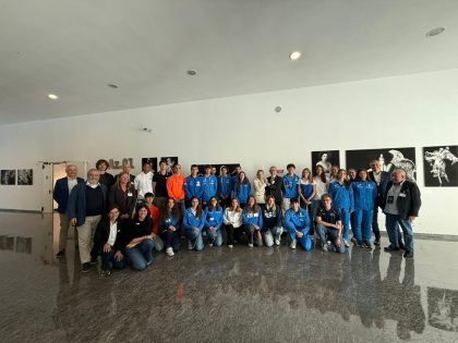 Gli atleti presenti oggi all'incontro di lancio del corso di formazione del Progetto Talento con il sottosegretario allo Sport e giovani Federica Picchi