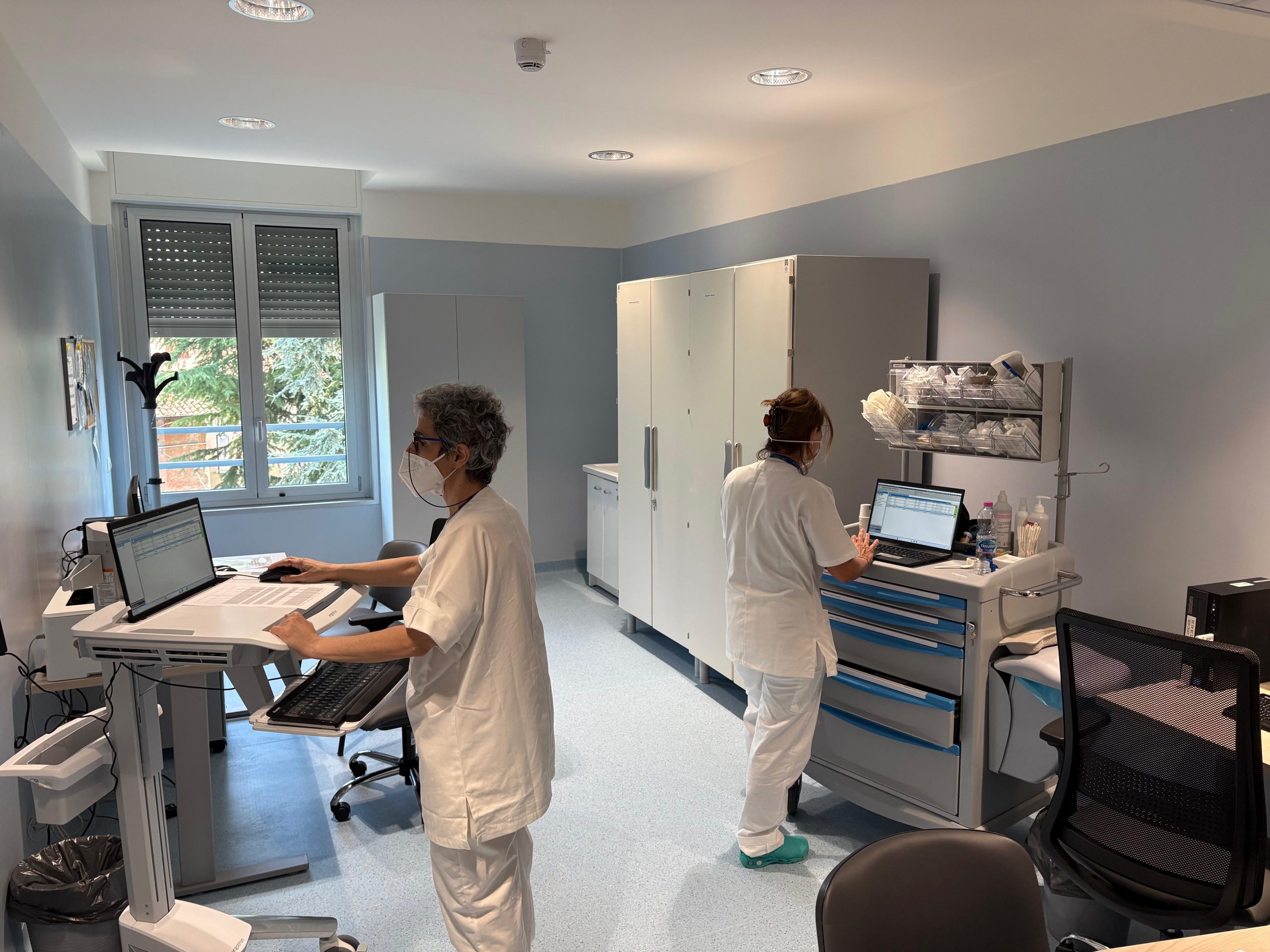 L’assessore regionale al Welfare Guido Bertolaso ha inaugurato l’ospedale di comunità di Calcinate, in provincia di Bergamo, in foto l’interno della struttura