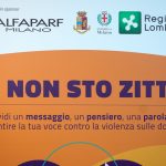 In foto il manifesto di ‘Io non sto zitta’, la campagna di Regione Lombardia contro la violenza sulle donne
