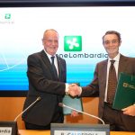 In foto il Ministro per gli affari regionali e le autonomie, Roberto Calderoli, insieme al presidente della Regione Lombardia, Attilio Fontana, durante la conferenza stampa a Milano per la firma delle pre-intese per l’autonomia