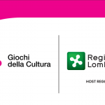 In foto il logo dei Giochi della Cultura, finanziati da Regione Lombardia, presentanti in Triennale Milano