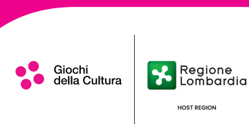 In foto il logo dei Giochi della Cultura, finanziati da Regione Lombardia, presentanti in Triennale Milano