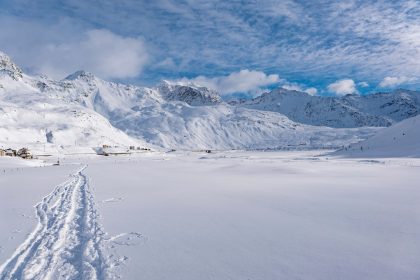 Una veduta innevata della Valchiavenna per cui è stato aggiornato il Patto Territoriale con un Atto Integrativo a garanzia della Ski Area