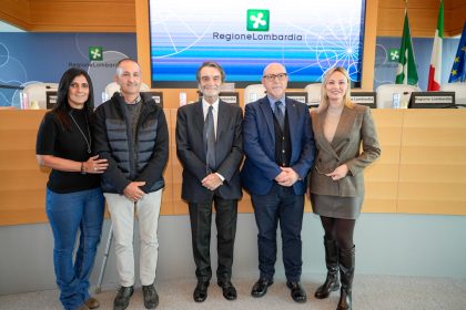 Fontana e tironi ricevono a palazzo lombardia studenti delle scuole di berlingo