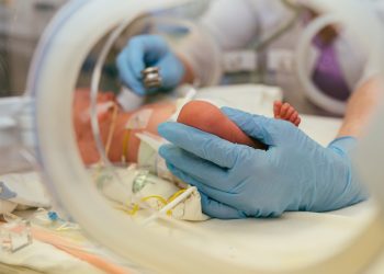 neonato in un 'incubatrice per dare l'idea dello screening neonatale in Lombardia al centro della delibera di Regione