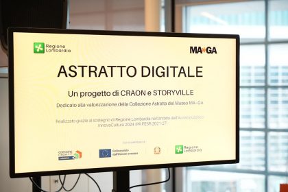 Presentato alla Biblioteca ‘Tremaglia’ di Palazzo Lombardia il progetto 'Astratto Digitale', dedicato alla valorizzazione della collezione astratta del Museo ‘MA*GA’ di Gallarate (Varese), in foto la locandina dell’evento