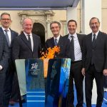 In foto, tra gli altri, il presidente della Regione Lombardia, Attilio Fontana, in piazza del Quirinale a Roma in occasione della cerimonia di accensione della torcia olimpica verso Milano Cortina 2026