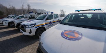 In foto una macchina della Protezione civile: il corpo di soccorso si era protagonista di interventi durante il maltempo di settembre 2024 nelle province di Bergamo, Brescia e Lecco