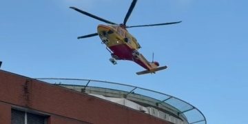 Elicottero che arriva Niguarda con ferito da Crans-Montana, impegno corale per cui arriva il grazie a tutti di Regione Lombardia