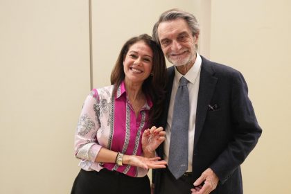 Il presidente Attilio Fontana e la senatrice Giusy Versace