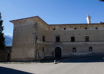 L’assessore regionale alla Cultura, Francesca Caruso, all’inaugurazione della mostra ‘Vette. Storie di sport e montagne’ a Teglio (Sondrio), a Palazzo Besta (in foto)