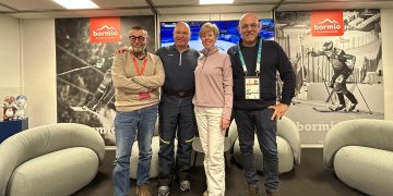 Al convegno 'Dietro le quinte delle Olimpiadi' a Bormio l'assessore agli Enti locali e alla Montagna Massimo Sertori, il Sindaco di Bormio Silvia Cavazzi e Marc Girardelli, ex stella dello sci mondiale