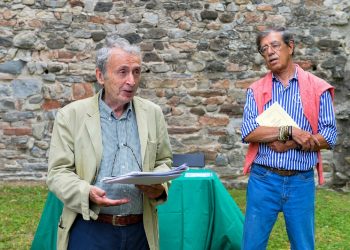 Il professor Giuseppe Armocida durante un suo intervento, cordoglio del presidente Fontana e della Regione per la sua scomparsa (foto Blitz-Pealpina)