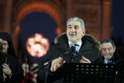 All’Arco della Pace di Milano l'evento 'Nella tregua olimpica', in foto il sottosegretario alla Presidenza con delega alle Relazioni Internazionali ed Europee Raffaele Cattaneo