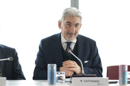 In foto il sottosegretario alle Relazioni Internazionali ed Europee Raffaele Cattaneo durante l’evento di presentazione del dialogo interreligioso a favore della tregue olimpica