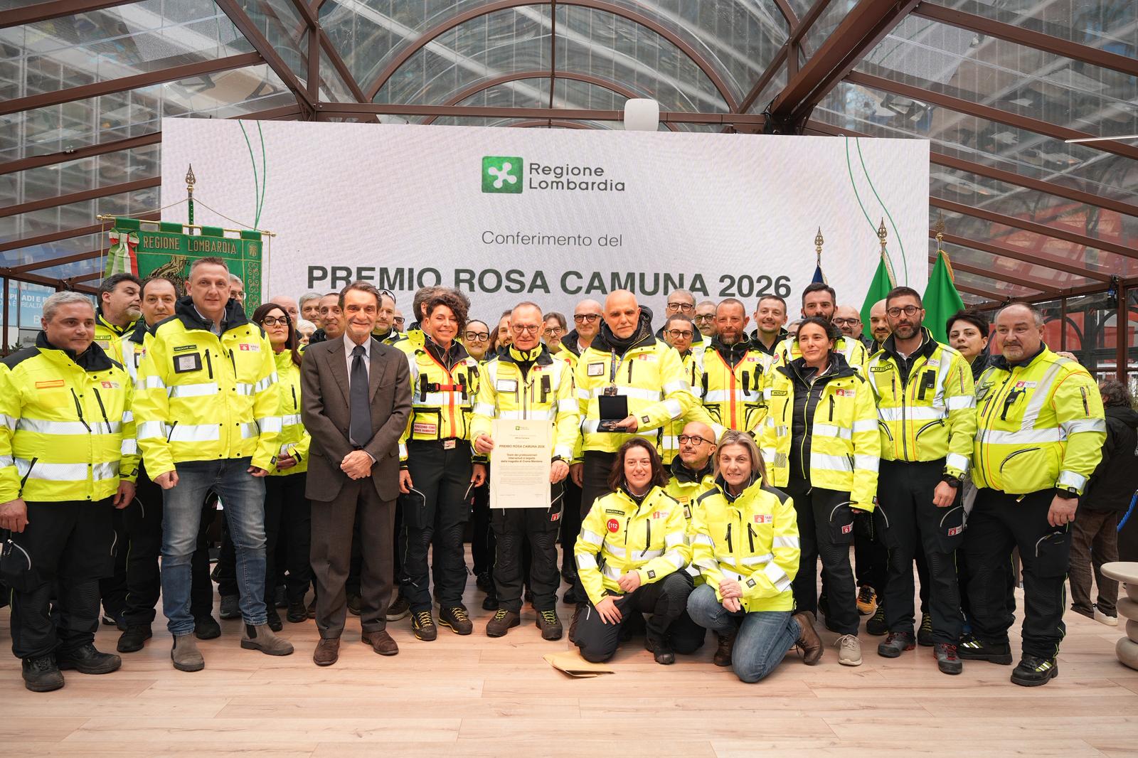 Consegnato il Premio Rosa Camuna 2026 ai professionisti sanitari intervenuti dopo la tragedia di Crans-Montana.